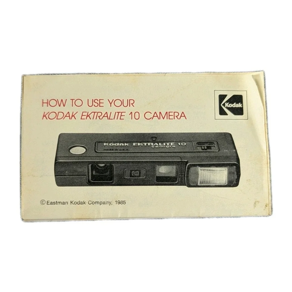 Vintage‎ 1980's Point Shoot Camara Case Belt Strap Elektra 10 1985 Owners Manual